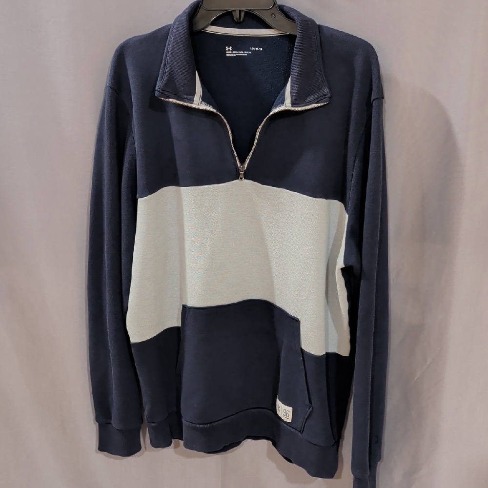 Under Armour Navy and Gray Sweatshirt L